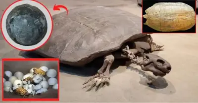 Larger than a human and 90 million years old is a turtle egg