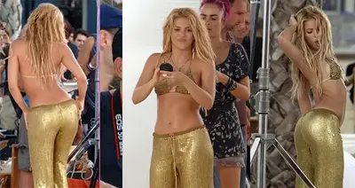 Shakira Gold Ass Shakira Hot pH๏τo..Shakira wears a thong!