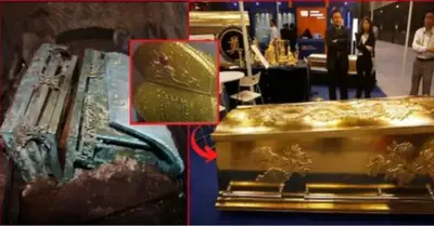 No One Has Dare To Open The Most Rae Gold-cast Coffin In The World After Ten Years
