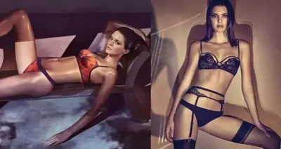Kendall Jenner Oils Up in Lingerie for Her Racy Campaign