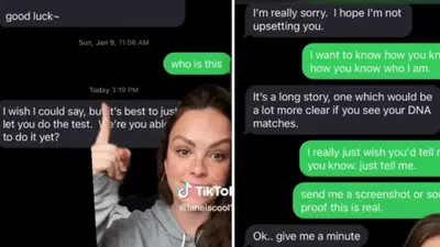 The mystery text from a stranger that uncovered a woman’s family secret: ‘Good luck’
