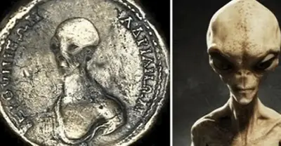 Unusual Coins of Unknown Origin Found in Egypt with Engraved Aliens and UFOs