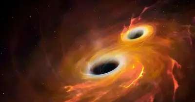Two enormous black holes are approaching each other in a collision that will shake space-time
