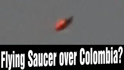 Unidentified flying saucer like object captured on video in Colombia