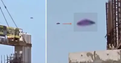 Watch purple UFO caught on camera by stunned TV crew