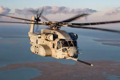 The Israeli CH-53K helicopter will amaze you with a speed of 261 km/h.