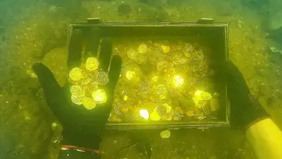 Priceless’ trove of 2,000 gold coins is found off the coast of Israel