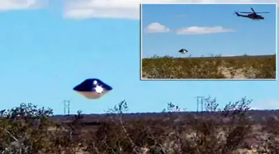 Shocking UFO sighting above US Navy base in the California desert