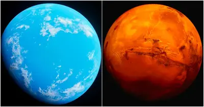 Mars Could Have Been Warm and wet, While Earth was Still a Glowing Ball of Molten Rock