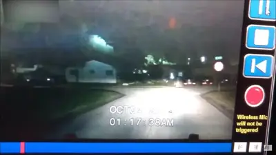 A police officer captured video of an unusual black triangular UFO in Clearwater, Florida