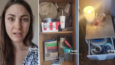 Landlord investigates smell coming from rubbish-hoarding tenant’s ‘disgusting’ room