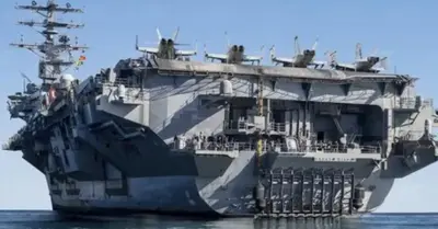 13 trillion dollars There is space for hundreds of planes on the largest aircraft carrier in the world, the USS Gerald R. Ford