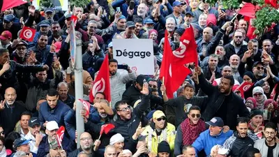 Thousands protest in Tunisia against president's rule