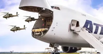 The largest aircraft in the world is now on exhibit in the United States