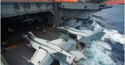 Inside the world’s largest aircraft carrier hangar