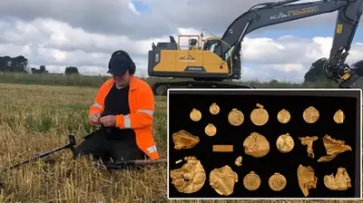 Rookie detectorist finds huge Iron Age gold hoard in Denmark