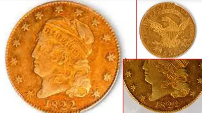 Rare 1822 gold coin fetches record $8.4M at auction in Vegas