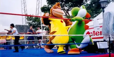 Mario, Yoshi, And Donkey Kong Wrestle IRL In Never-Before-Seen Photos