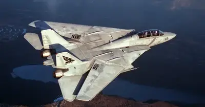 The fighter jet, the F-14 Tomcat American Navy Loved