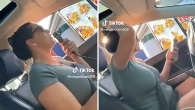 Women’s embarrassing moment alcohol interlock goes off in KFC drive-through