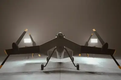 The Strix is a novel, tail-sitting X-wing VTOL UAV by BAE