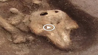 Archaeologists are baffled by a strange body that was uncovered in a lonely medieval cemetery (VIDEO)