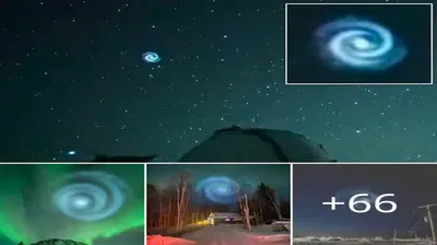 Mysterious Portal-Like Blue Spiral appears in the Night Sky – Leaving skygazers baffled