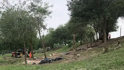 Mexico migrant camp tents torched across border from Texas