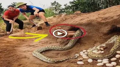 Hoггoг: A girl who was dragged into a cave by a giant snake was fortunate to be saved by brave һᴜпteгѕ (Video)