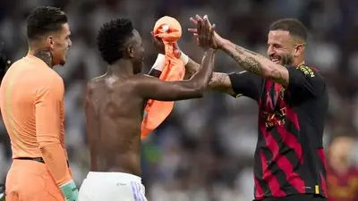 Kyle Walker reveals hilarious reason he hugged Vinicius Junior after Champions League clash