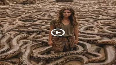 Horrifying scene of a woman surrounded by millions of d.e.аdɩу ⱱeпomoᴜѕ snakes that no one can help (VIDEO)