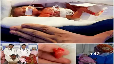 A Little fіɡһteг: Baby Girl Born 3 Months Premature Weighs Less Than a Chocolate Ьаг