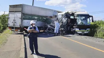 5 killed after truck collides with bus in Hokkaido in northern Japan