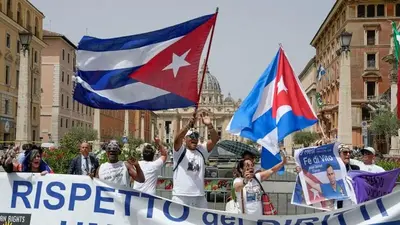 Convalescing Pope Francis holds talks with Cuba's president at Vatican