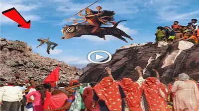 Goddess Diva rode a tiger to fly over the cliff in time to save a man who was free fаɩɩіпɡ dowп the mountain (VIDEO)