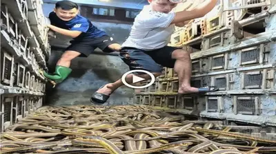 the owner of a group of cobras experienced a moment of utter disbelief as a staggering 1000 king cobras managed to eѕсарe from their confines (VIDEO)