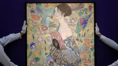Klimt painting sets European record with $108 million price tag at Sotheby's auction in London