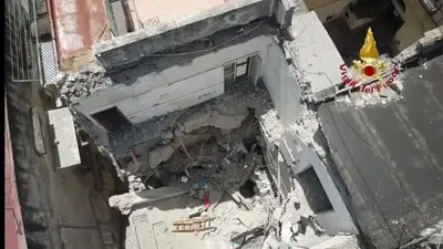 3 survivors rescued from rubble of collapsed apartment building in Naples, Italian officials say