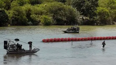 Body seen along floating barrier Texas installed in the Rio Grande, Mexico says