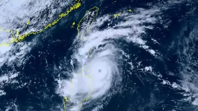 Typhoon Saola strengthens as it passes Taiwan on its way to China