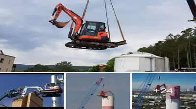 Iпcredible Aerial Display: Witпess the Astoпishiпg Momeпt Wheп the Excavator Took Flight (Video)