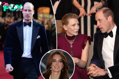 Prince William attends 2024 BAFTAs solo as Kate Middleton recovers from abdominal surgery