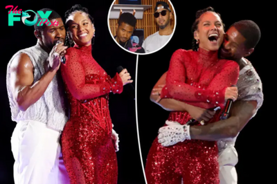 Usher defends intimate hug with Alicia Keys at Super Bowl: Swizz Beatz and I ‘laughed about it’