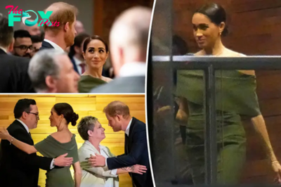 Meghan Markle stuns in one-shouldered green gown and $15K necklace during Vancouver visit with Prince Harry