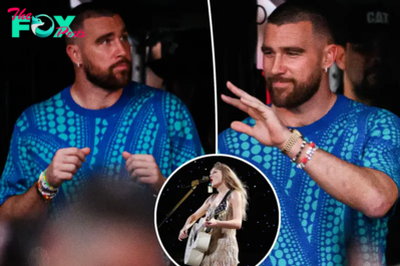 Travis Kelce supports Taylor Swift with wrist full of friendship bracelets at her Sydney concert