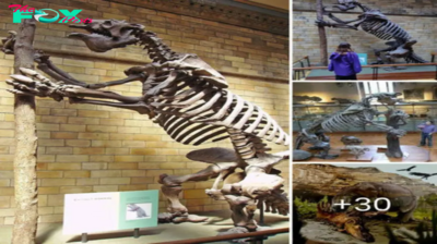 The fossil of an ancient giant sloth weighing 500 pounds, roamed Ice Age America and even roamed underwater caves!