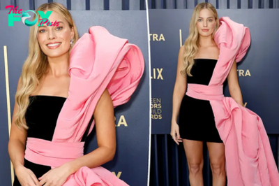 Margot Robbie makes an ’80s Barbie statement on the SAG Awards 2024 red carpet