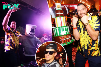 Travis Kelce, Patrick Mahomes belt out ‘We Are the Champions’ while partying in Vegas until 4 a.m.