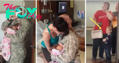 Bomk6 “Emotional reunion: The touching moment of a soldier becoming a father with his child is captured in touching photos.”