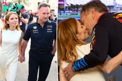Geri Halliwell kisses, holds hands with husband Christian Horner at Bahrain Grand Prix after his alleged intimate texts to female staffer leak